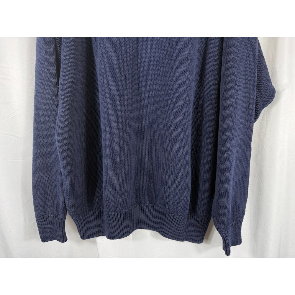 Vintage John Ashford Mens XL 100%‎ Cotton Cable Knit Color Block Sweater Preppy - Picture 8 of 8